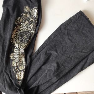 Gray bohemian yoga pants